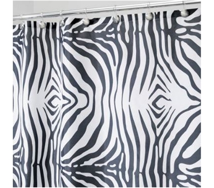 Zebra Shower Curtain Dorm Bathroom College Bathroom Dorm Bathroom Decor