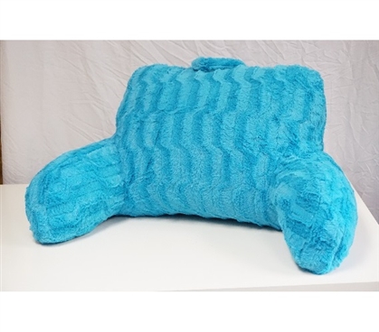 Wavy Plush Bedrest - Aqua Blue Best Bed Rest