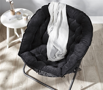 Papasan Moon Chair - Black Comfy and Cheap Dorm Chair