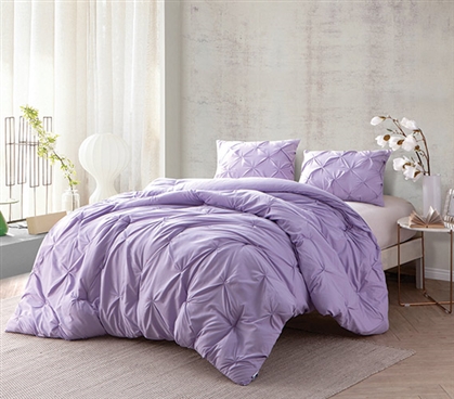 Orchid Petal Pin Tuck Twin XL Comforter