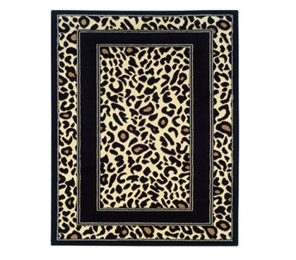 Black Border Leopard Print Dorm Rug - College decorating supplies dorm ...