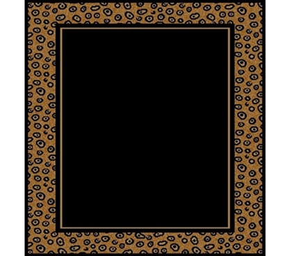 Black & Leopard Stylish Dorm Room Floor Rug - Designer Animal Print ...