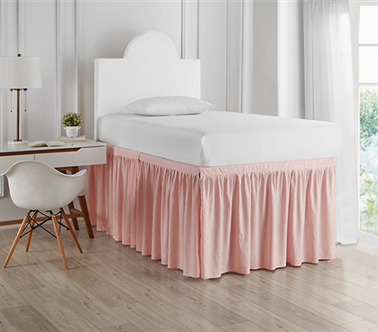 Extended Bed Skirt Panels Colorful Dorm Decor for Girls Adjustable ...