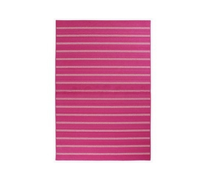 Classic Stripes College Rug - Pink Dorm Room Supplies Cheap Rugs For ...