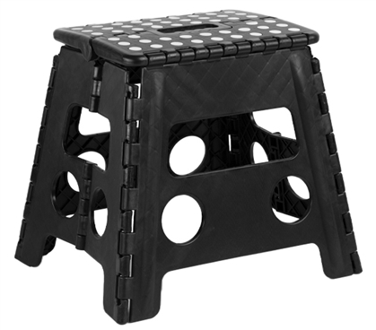 Foldable Non-Slip Step Stool - Black