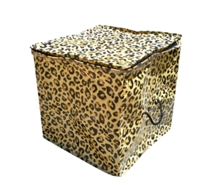 cheetah print storage cubes