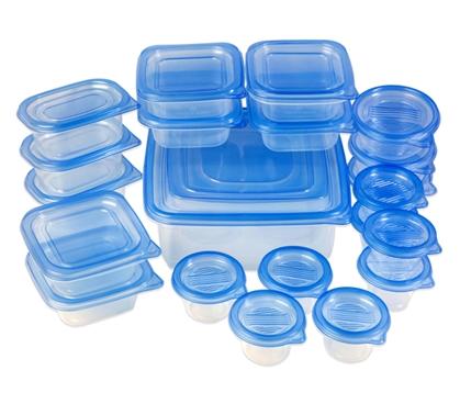 Dorm Life Essentials - Rectangular Food Storage Containers with Lids -  College Student Cooking Supplies