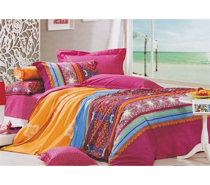 Yoste Twin XL Comforter Set - Girls Multicolored Dorm Room Bedding