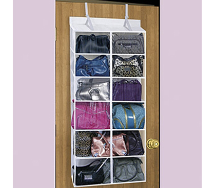 6 Pocket Foldable Hanging Purse Handbag Organizer for Storage Ladies Women  Large Clear Hand Bag Storage