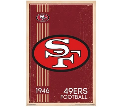 1946 Vintage San Francisco 49ers - Brooklyn Dodgers Football Program Cover  - Digital Reproduction - Print or Matted or Framed