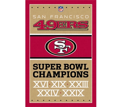 49ers - Champions Poster Dorm Room Supplies College Decorations Must ...